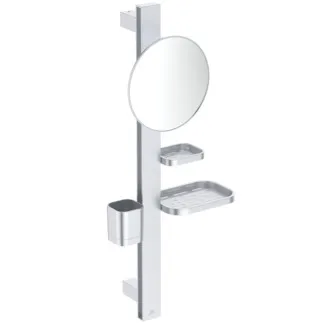 IDEAL STANDARD Alu+ - Kosmetické zrcadlo 310,5x160x717 mm ve stříbrné barvě - Základní prvky z hliníku #BD589SI