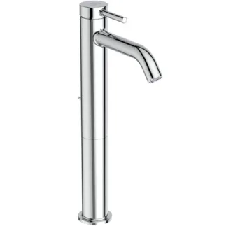 IDEAL STANDARD CERALINE NUOVO - umyvadlová baterie 48x182x332 mm, svislá vzdálenost od středu výpusti 135 mm, chrom, 3,8 l/min (3 bary), s výsuvným odpadem - skrytý perlátor, BlueStart, odolná proti vandalismu, povrch SmartShine #BD763AA - chrom