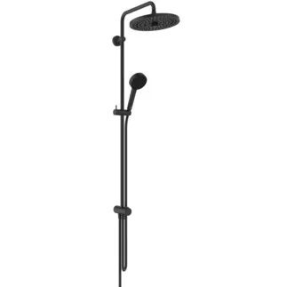 IDEAL STANDARD CERATWIST T25+ - Sprchový systém AP 260x523x1117 mm v černé barvě, 12,0 l/min (3 bary) - Variabilní režimy stříkání #BD747XG - Silk Black