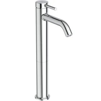 IDEAL STANDARD CERALINE NUOVO - umyvadlová baterie 48x166,5x332 mm, svislá vzdálenost od středu výpusti 135 mm, chrom, 3,8 l/min (3 bary), bez výsuvného odpadu - skrytý perlátor, BlueStart, odolný proti vandalismu, povrch SmartShine #BD762AA - chrom