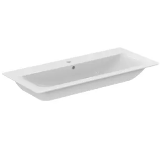 IDEAL STANDARD CONNECT AIR - Nábytkové umyvadlo 1040x460x165 mm v bílém lesku, 1 otvor pro baterii, s přepadem #E027401 - Bílá (Alpine)