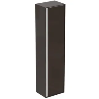 IDEAL STANDARD C.AIR - Skříň 400x300x1600 mm, hnědý mat / bílý mat, 1 dveře - SoftClosing, předem smontovaná #E0832VY - hnědý mat / bílý mat