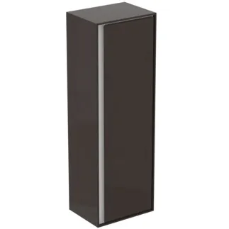 IDEAL STANDARD C.AIR - Skříň 400x300x1200 mm, hnědý mat / bílý mat, 1 dveře - SoftClosing, Předmontováno, Dřevo z udržitelných zdrojů #E0834VY - Hnědý mat / bílý mat