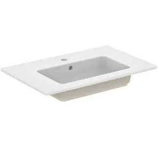 IDEAL STANDARD EUROVIT - Nábytkové umyvadlo 710x450x140 mm v bílém lesku, 1 otvor pro baterii, s přepadem #E053501 - Bílá (Alpine)
