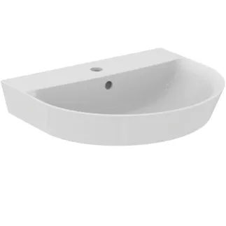 IDEAL STANDARD CONNECT AIR - Umyvadlo 550x460x160 mm v bílé barvě, 1 otvor pro baterii, s přepadem - IdealPlus #E0698MA - Bílá (Alpine) s Ideal Plus