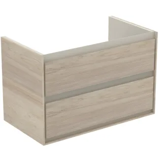 IDEAL STANDARD C.AIR - toaletní stolek 800x440x517 mm v dekoru světlé borovice, 2 zásuvky - SoftClosing, předmontovaný #E0819UK - dekor světlé borovice/hnědý matný