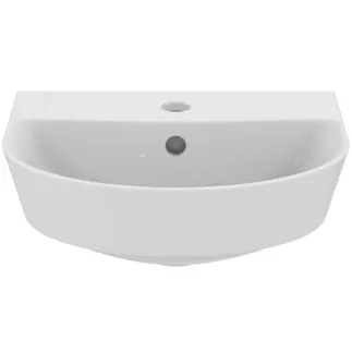 IDEAL STANDARD CONNECT AIR - Umyvadlo s ručním oplachováním 400x350x150 mm, bílé lesklé, 1 otvor pro baterii, s přepadem - prostorově úsporné umyvadlo #E070101 - Bílá (Alpine), obrázek 2