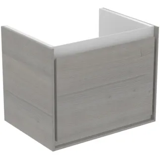 IDEAL STANDARD C.AIR - toaletní stolek 500x360x400 mm v dekoru dub šedý / bílý mat, 1 zásuvka - SoftClosing, prostorově úsporný, předmontovaný #E0817PS - dekor dub šedý / bílý mat