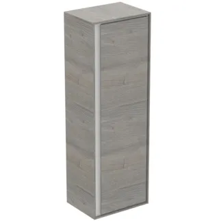 IDEAL STANDARD C.AIR - Skříň 400x300x1200 mm v dekoru dub šedý / bílý mat, 1 dveře - SoftClosing, Předmontováno, Dřevo z udržitelných zdrojů #E0834PS - dekor dub šedý / bílý mat