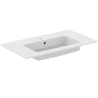IDEAL STANDARD EUROVIT - Nábytkové umyvadlo 815x450x140 mm v bílém lesku, 1 otvor pro baterii, s přepadem #E066901 - Bílá (Alpine)