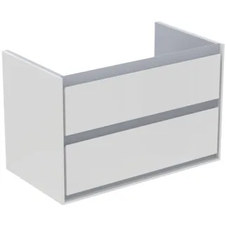 IDEAL STANDARD C.AIR - toaletní skříňka 800x440x517 mm v bílém lesku / světle šedém matu, 2 zásuvky - SoftClosing, předmontované #E0819KN - bílý lesk / světle šedý mat