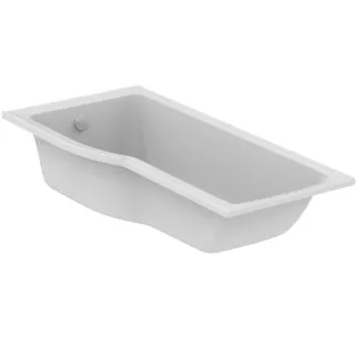 IDEAL STANDARD CONNECT AIR - Prostorově úsporná vana 1695x795x390 mm v bílé lesklé barvě, bez otvoru pro baterii, s přepadem, bez výsuvného odpadu - Odolná proti detergentům, odolná proti světlu #E113401 - Bílá (Alpine)