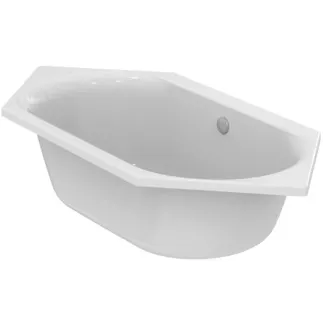 IDEAL STANDARD CONNECT AIR - Šestimístná vana 1900x900x475 mm v bílé lesklé barvě, bez otvoru pro baterii, s přepadem, bez výsuvného odpadu - Odolná proti detergentům, odolná proti světlu #E106901 - Bílá (Alpine)