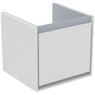 IDEAL STANDARD C.AIR - toaletní skříňka 430x402x400 mm, bílá lesklá / světle šedá matná, 1 zásuvka - SoftClosing, předmontovaná #E0842KN - bílá lesklá / světle šedá matná