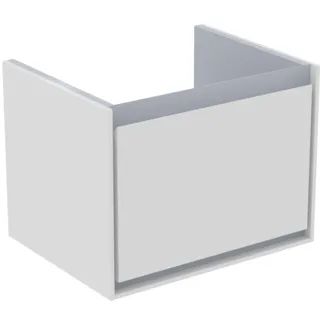 IDEAL STANDARD C.AIR - toaletní skříňka 530x409x400 mm, bílá lesklá / světle šedá matná, 1 zásuvka - SoftClosing, předmontovaná #E0846KN - bílá lesklá / světle šedá matná
