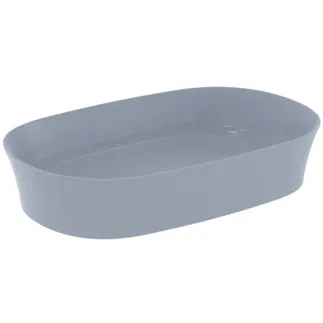 IDEAL STANDARD IPALYSS - Mísa 600x380x120 mm v práškové barvě, bez otvoru pro baterii, bez přepadu - Diamatec, prostorově úsporné umyvadlo #E1396X8 - prášková modř