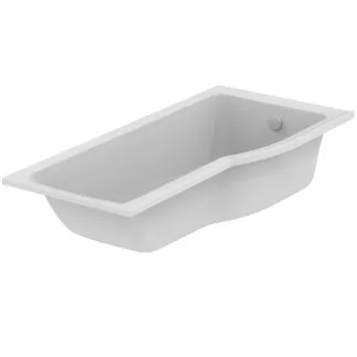 IDEAL STANDARD CONNECT AIR - Prostorově úsporná vana 1695x795x390 mm v bílé lesklé barvě, bez otvoru pro baterii, s přepadem, bez výsuvného odpadu - Odolná proti detergentům, odolná proti světlu #E113501 - Bílá (Alpine)