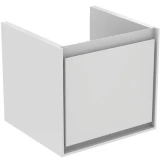 IDEAL STANDARD C.AIR - toaletní stolek 430x402x400 mm v bílém lesku / bílém matu, 1 zásuvka - SoftClosing, předmontovaný #E0842B2 - bílý lesk / bílý mat
