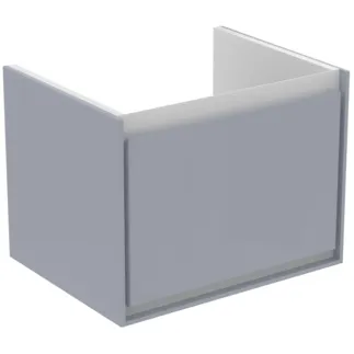 IDEAL STANDARD C.AIR - toaletní skříňka 530x409x400 mm, světle šedá lesklá / bílá matná, 1 zásuvka - SoftClosing, předmontovaná #E0846EQ - světle šedá lesklá / bílá matná
