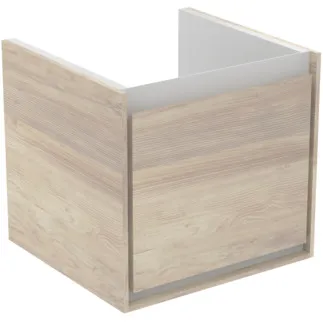 IDEAL STANDARD C.AIR - toaletní stolek 430x402x400 mm v dekoru světlé borovice, 1 zásuvka - SoftClosing, předmontovaný #E0842UK - dekor světlé borovice/hnědý matný