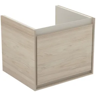 IDEAL STANDARD C.AIR - toaletní stolek 480x409x400 mm v dekoru světlé borovice, 1 zásuvka - SoftClosing, předmontovaný #E0844UK - dekor světlé borovice/hnědý matný