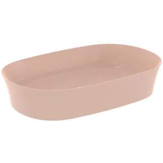 IDEAL STANDARD IPALYSS - Mísa 600x380x120 mm v nude barvě, bez otvoru pro baterii, bez přepadu - Diamatec, prostorově úsporné umyvadlo #E1396V7 - Nude