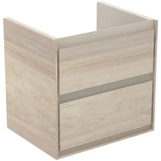 IDEAL STANDARD C.AIR - toaletní stolek 530x409x517 mm v dekoru světlé borovice, 2 zásuvky - SoftClosing, předmontovaný #E1606UK - dekor světlé borovice/hnědý matný