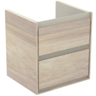 IDEAL STANDARD C.AIR - toaletní stolek 480x409x517 mm v dekoru světlé borovice, 2 zásuvky - SoftClosing, předmontovaný #E1607UK - dekor světlé borovice/hnědý matný