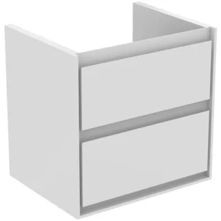 IDEAL STANDARD C.AIR - toaletní stolek 530x409x517 mm v bílém lesku / bílém matu, 2 zásuvky - SoftClosing, předmontovaný #E1606B2 - bílý lesk / bílý mat