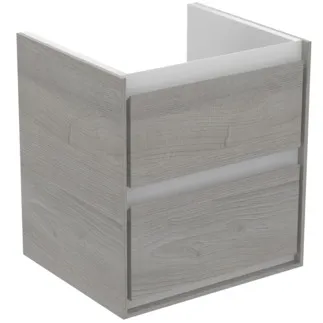 IDEAL STANDARD C.AIR - toaletní stolek 480x409x517 mm v dekoru dub šedý / bílý mat, 2 zásuvky - SoftClosing, předmontovaný #E1607PS - dekor dub šedý / bílý mat