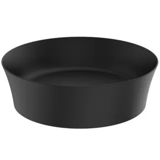 IDEAL STANDARD IPALYSS - Mísa 400x400x120 mm v černém saténovém provedení, bez otvoru pro baterii, bez přepadu - Diamatec #E1398V3 - Black