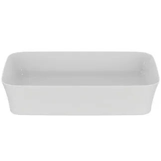 IDEAL STANDARD IPALYSS - Mísa 550x380x125 mm v bílé barvě, bez otvoru pro baterii, bez přepadu - Diamatec, prostorově úsporné umyvadlo, IdealPlus #E2076MA - Bílá (Alpine) s Ideal Plus, obrázek 2