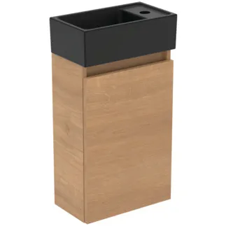 IDEAL STANDARD EUROVIT+ - nábytková sestava 370x210x670 mm v dubu Hamilton, 1 otvor pro baterii, bez přepadu, 1 dvířka - bez úchytky, SoftClosing #R0578Y8 - dub Hamilton