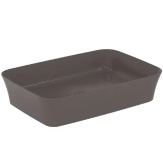 IDEAL STANDARD IPALYSS - Mísa 550x380x125 mm, břidlicově šedá, bez otvoru pro baterii, bez přepadu - Diamatec, prostorově úsporné umyvadlo #E2076V5 - břidlicově šedá
