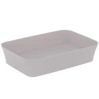 IDEAL STANDARD IPALYSS - Mísa 550x380x125 mm v betonově šedé barvě, bez otvoru pro baterii, bez přepadu - Diamatec, prostorově úsporné umyvadlo #E2076V9 - betonově šedá barva