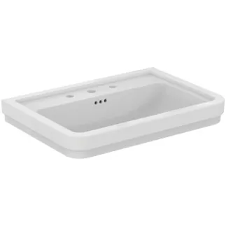 IDEAL STANDARD CALLA - Umyvadlo 715x500x175 mm, bílé lesklé, 3 otvory pro baterii, s přepadem #E222301 - Bílá (Alpine)