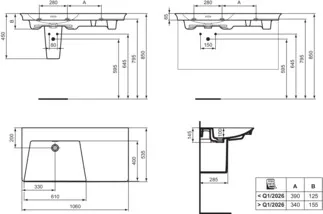 IDEAL STANDARD LDV - Nábytkové umyvadlo 1060x535x145 mm v bílé barvě, bez otvoru pro baterii, s přepadem - IdealPlus #E2703MA - Bílá (Alpine) s Ideal Plus, obrázek 5