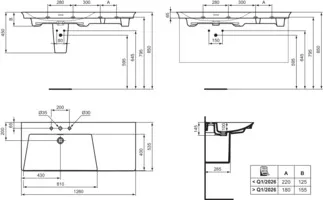 IDEAL STANDARD LDV - Nábytkové umyvadlo 1260x535x145 mm v bílé barvě, 3 otvory pro baterii, s přepadem - IdealPlus #E2696MA - Bílá (Alpine) s Ideal Plus, obrázek 5
