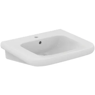 IDEAL STANDARD CONTOUR 21+ - Umyvadlo 650x555x175 mm, bílé lesklé, 1 otvor pro baterii, s přepadem - SmartGuard+ #E3622HY - Bílá (SmartGuard)