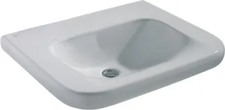 IDEAL STANDARD CONTOUR 21 - Umyvadlo 600x555x175 mm v bílém lesku, bez otvoru pro baterii, bez přepadu #E512201 - Bílá (Alpine)