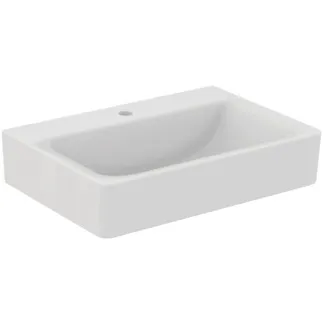 IDEAL STANDARD CONNECT - Umyvadlo 650x460x175 mm v bílé barvě, 1 otvor pro baterii, bez přepadu - IdealPlus #E8106MA - White (Alpine) s Ideal Plus