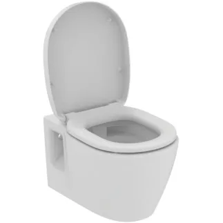 IDEAL STANDARD CONNECT - Závěsný WC balíček 365x550x385 mm v bílé lesklé barvě, plné splachování CL1 4,5 - 6 l/min, horizontální odtok - CL1, CL2, bez okrajů, SoftClosing WC #K296001 - Bílá (Alpine)