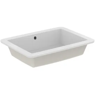 IDEAL STANDARD STRADA - Vestavné umyvadlo 595x440x180 mm v bílé barvě, bez otvoru pro baterii, s přepadem - IdealPlus #K0780MA - Bílá (Alpine) s Ideal Plus