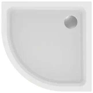IDEAL STANDARD HOTLINE - Čtvrtkruhová sprchová vanička 900x900x80 mm, bílá lesklá, bez výsuvného odpadu - rohový model, odolná proti detergentům, odolná proti světlu #K278001 - Bílá (Alpine)