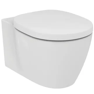 IDEAL STANDARD CONNECT - Závěsný WC balíček 365x545x390 mm v bílé lesklé barvě, plné splachování CL1 4,5 - 6 l/min, horizontální odtok - CL1, technologie splachování AquaBlade, SoftClosing WC #K707401 - bílá (Alpine)