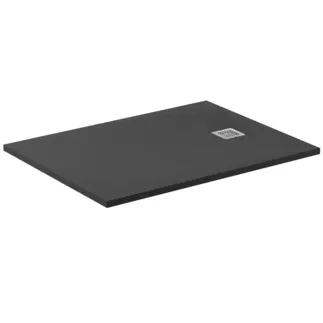 IDEAL STANDARD ULTRA FLAT S - obdélníková sprchová vanička 1000x900x30 mm v černé barvě, bez výsuvného odpadu - antibakteriální, protiskluzový povrch, bezbariérová, v souladu s DIN 18040, možnost řezání na míru, opravitelná, výška 30 mm #K8220FV - břidlice