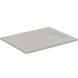 IDEAL STANDARD ULTRA FLAT S - Obdélníková sprchová vanička 900x700x30 mm v křemenné šedé barvě, bez výsuvného odpadu - Antibakteriální, Protiskluzový povrch, Bezbariérová, podle DIN 18040, Lze řezat na míru, Opravitelná, výška 30 mm #K8190FS - Křemenná šedá