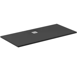IDEAL STANDARD ULTRA FLAT S - obdélníková sprchová vanička 1800x900x30 mm v černé barvě, bez výsuvného odpadu - antibakteriální, protiskluzový povrch, bezbariérová, v souladu s DIN 18040, možnost řezání na míru, opravitelná, výška 30 mm #K8306FV - břidlice