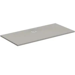 IDEAL STANDARD ULTRA FLAT S - Obdélníková sprchová vanička 1700x700x30 mm v křemenné šedé barvě, bez výsuvného odpadu - Antibakteriální, Protiskluzový povrch, Bezbariérová, podle DIN 18040, Lze řezat na míru, Opravitelná, výška 30 mm #K8281FS - Křemenná šedá