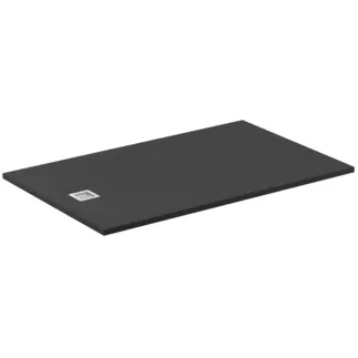 IDEAL STANDARD ULTRA FLAT S - obdélníková sprchová vanička 1600x1000x30 mm v černé barvě, bez výsuvného odpadu - antibakteriální, protiskluzový povrch, bezbariérová, v souladu s DIN 18040, možnost řezání na míru, opravitelná, výška 30 mm #K8319FV - břidlice